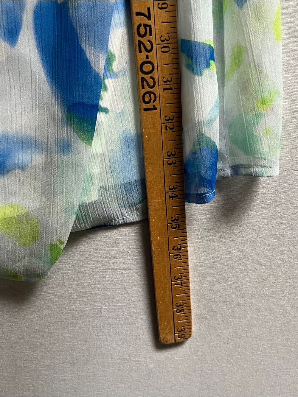 DKNY Watercolor Floral Sleeveless Dress High Neck Blue Green White Size 2 - Picture 7 of 8